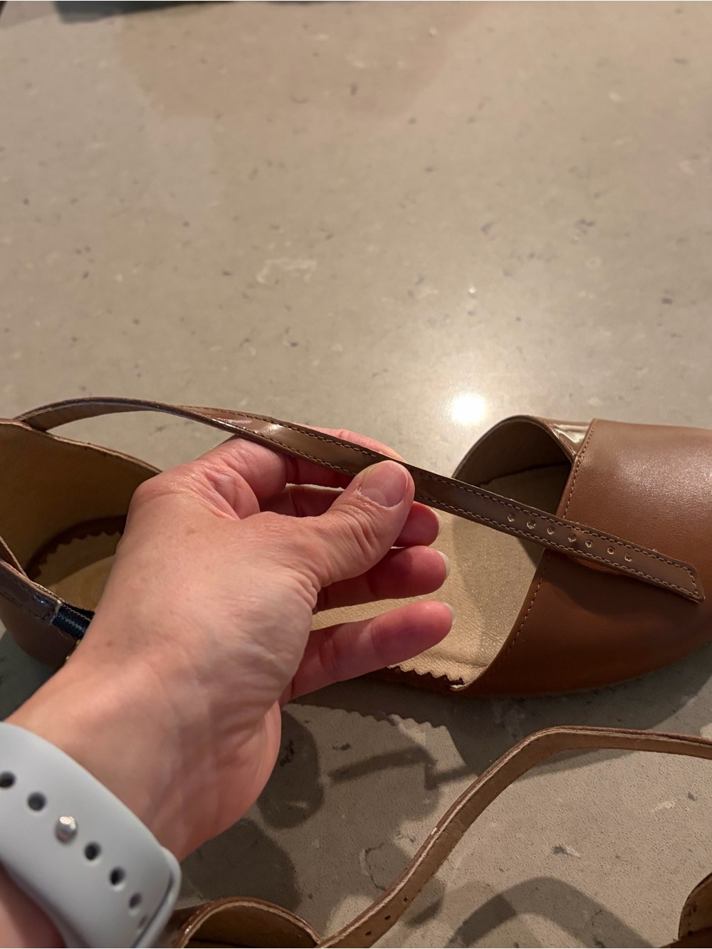 Cognac Ankle Strap Barefoot Sandals from Anya’s Shop - Picture 5 of 7